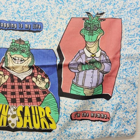 Disney Dinosaurs TV Show Vintage Pillow Case 18" x 29" Jim Henson - Picture 4 of 11
